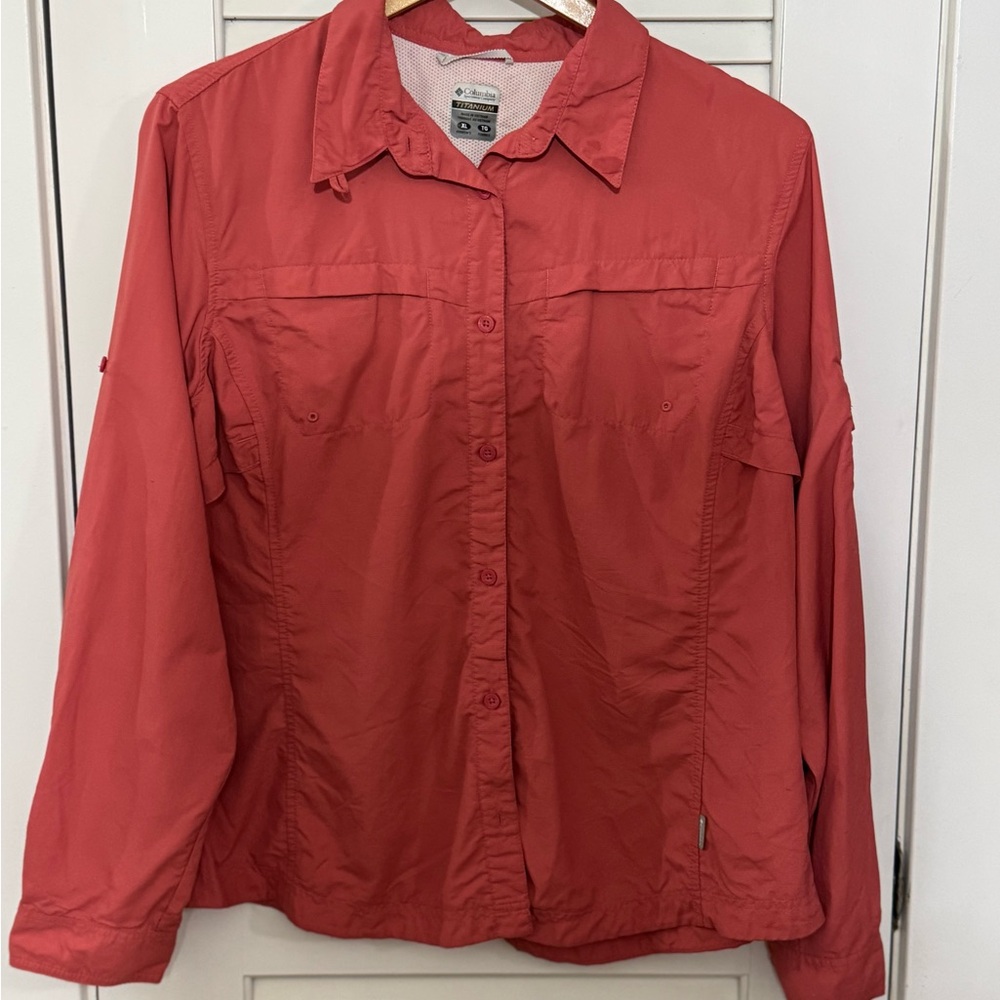 Columbia Red Long Sleeve Shirt
